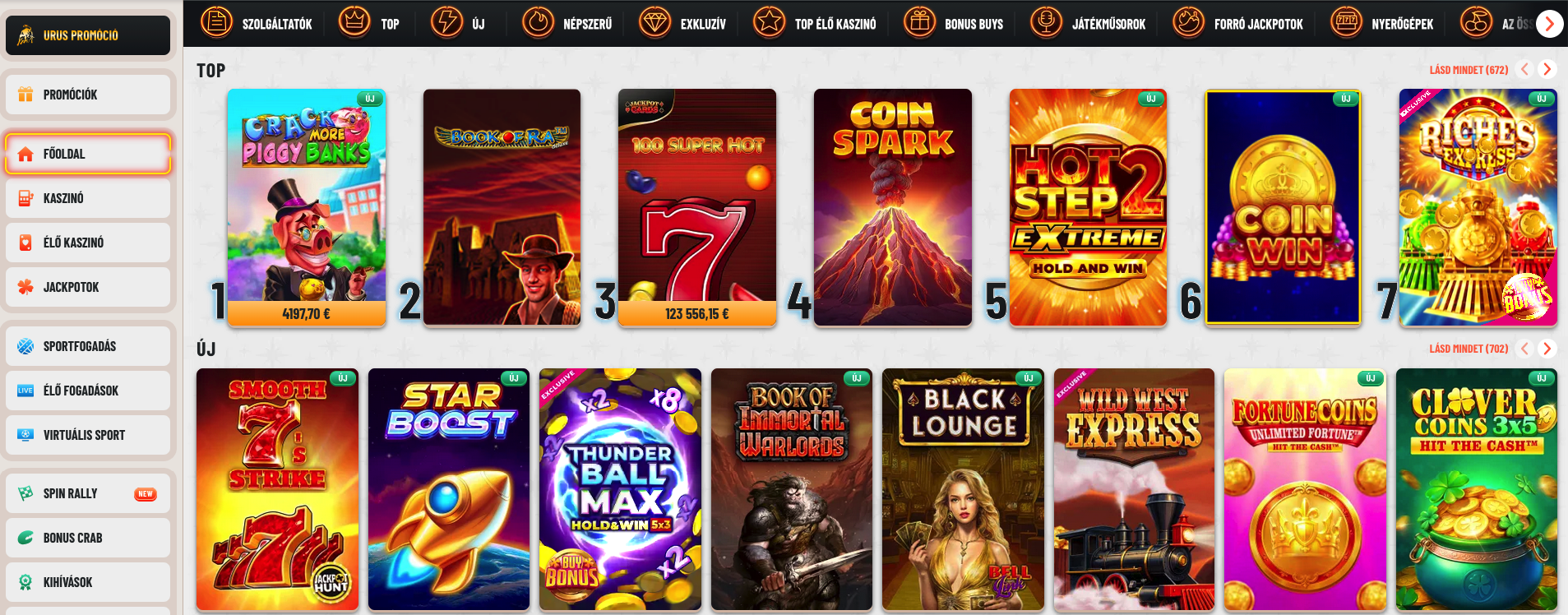 Wyns Casino játékok – 6000+ nyerőgép és élő kaszinó